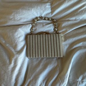 Nina Imitation Pearl & Crystal Clutch
